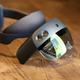 If you want to make eye contact with people you can simply flip the headset up.